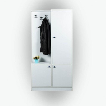 Feltre Raflı Ve Kapaklı Portmanto Beyaz-Beyaz Feltre Raflı Ve Kapaklı Portmanto Beyaz-Beyaz