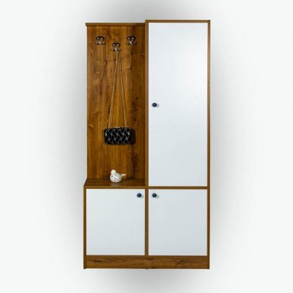 Feltre Raflı Ve Kapaklı Portmanto Ceviz-Beyaz Feltre Raflı Ve Kapaklı Portmanto Ceviz-Beyaz