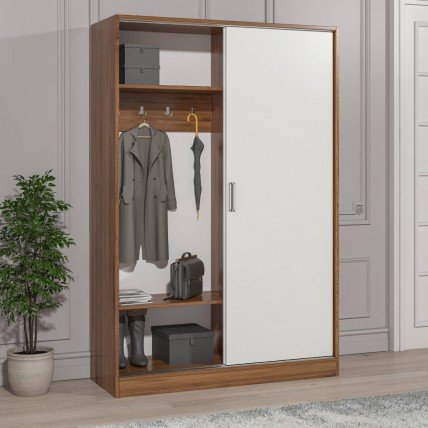 Napoli Sürme Kapaklı Portmanto Ceviz-Beyaz Napoli Sürme Kapaklı Portmanto Ceviz-Beyaz