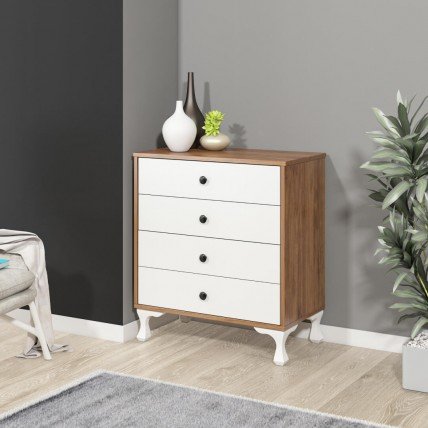 Torino Şifonyer Ceviz-Beyaz Torino Şifonyer Ceviz-Beyaz