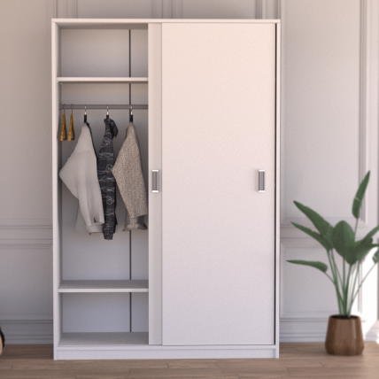 Trani Sürgülü Gardırop Beyaz-Beyaz Trani Sürgülü Gardırop Beyaz-Beyaz