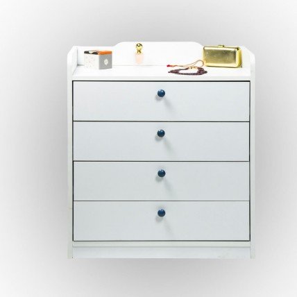 Venedik Taçlı Şifonyer Beyaz-Beyaz Venedik Taçlı Şifonyer Beyaz-Beyaz